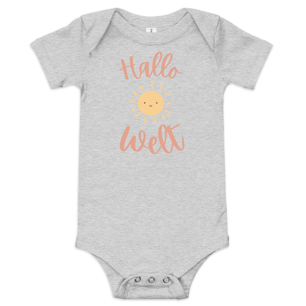 Hallo Welt Baby short sleeve one piece