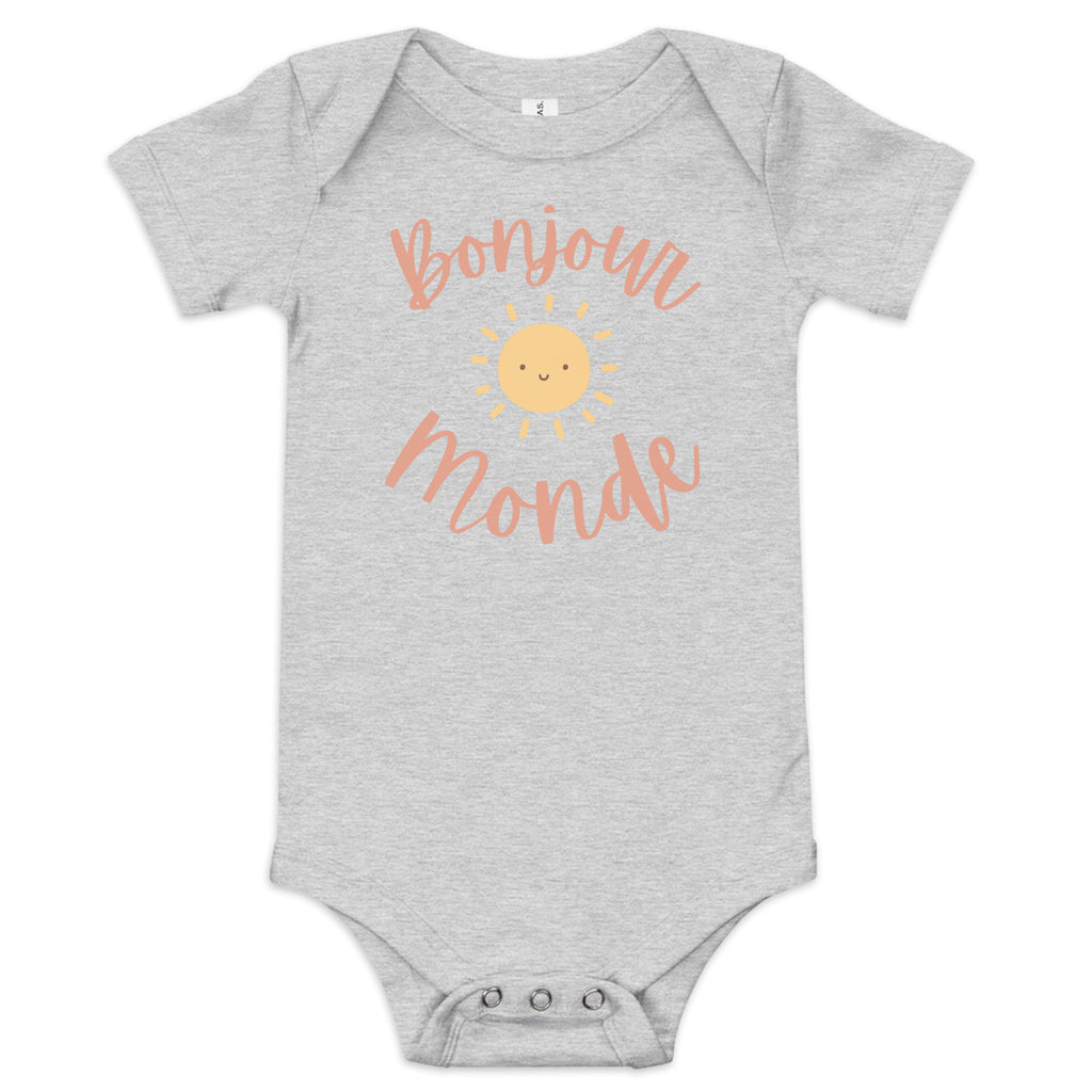 Bonjour Monde baby short sleeve one piece