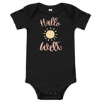 Hallo Welt Baby short sleeve one piece by La Vie Bien