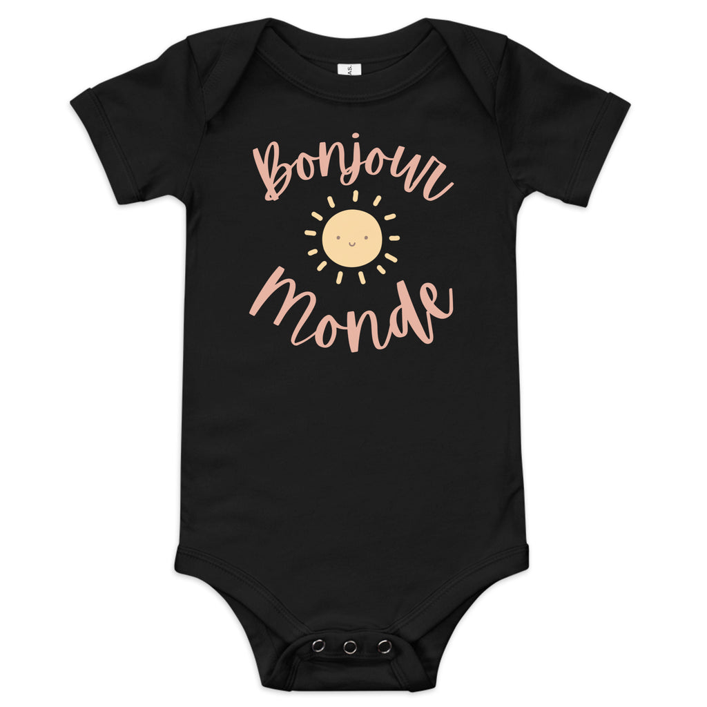 Bonjour Monde baby short sleeve one piece