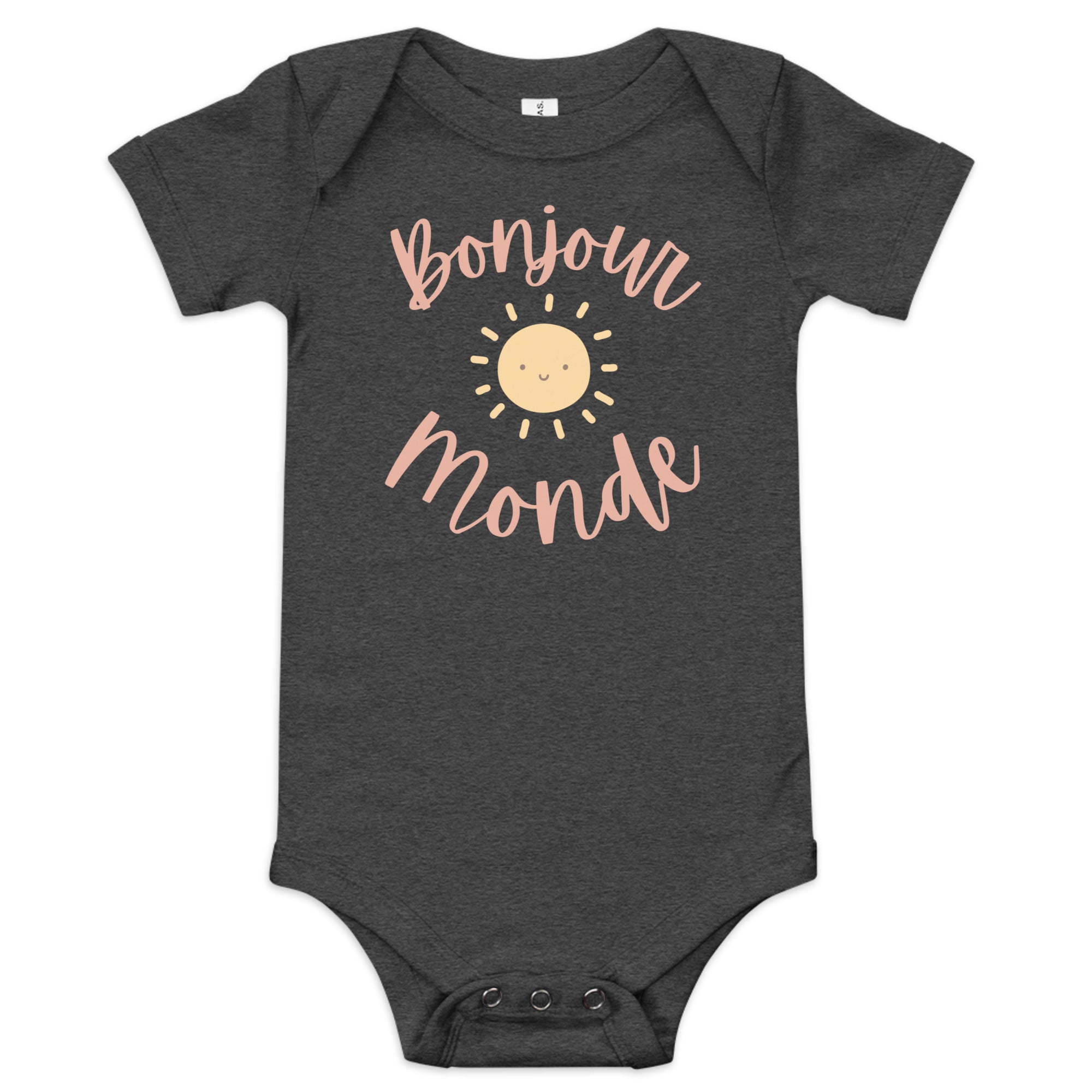 Bonjour Monde baby short sleeve one piece
