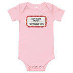 Personalized Baby marquee debut announcement one piece by La Vie Bien