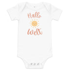 Hallo Welt Baby short sleeve one piece by La Vie Bien