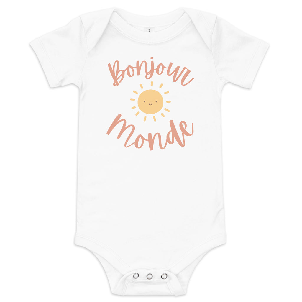 Bonjour Monde baby short sleeve one piece