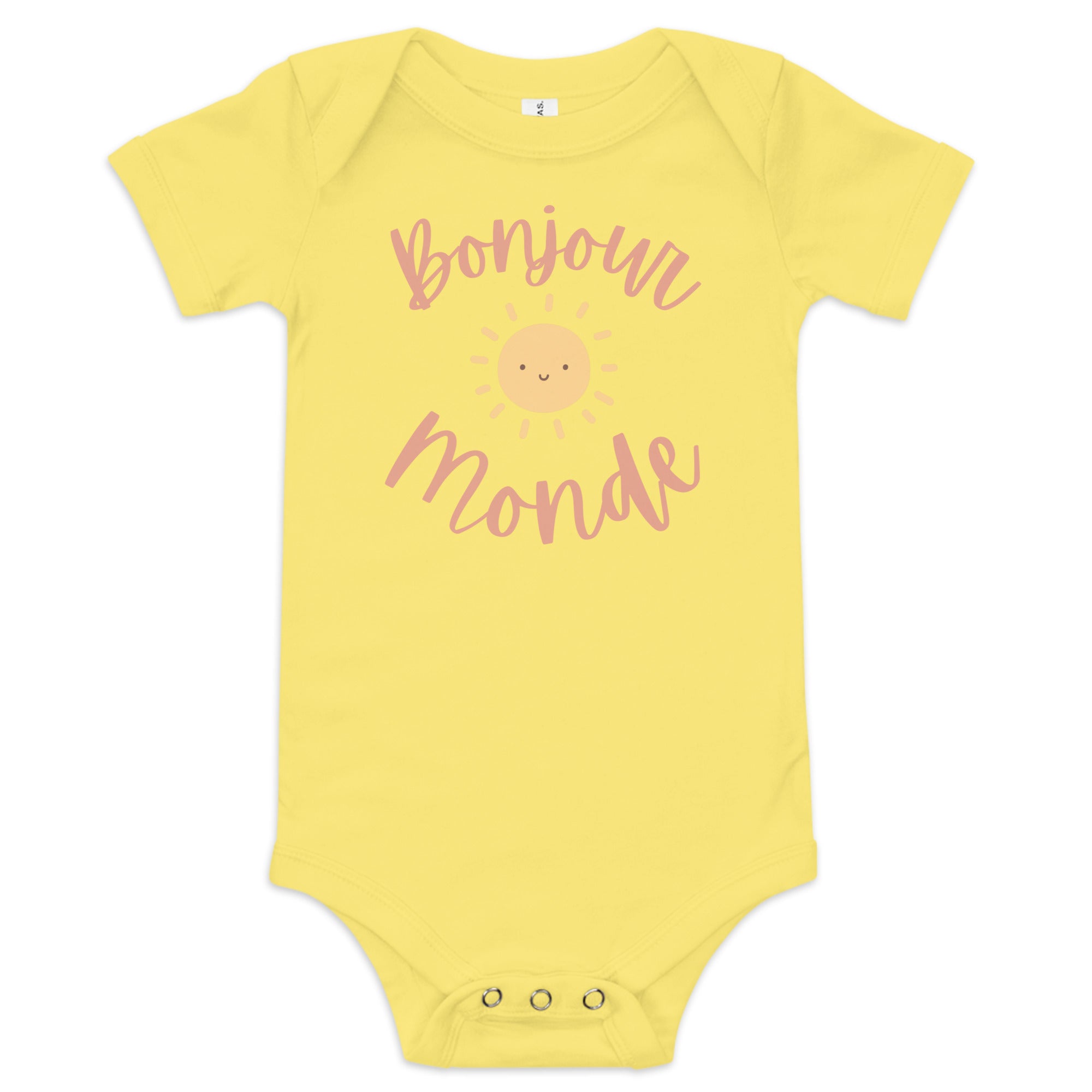 Bonjour Monde baby short sleeve one piece