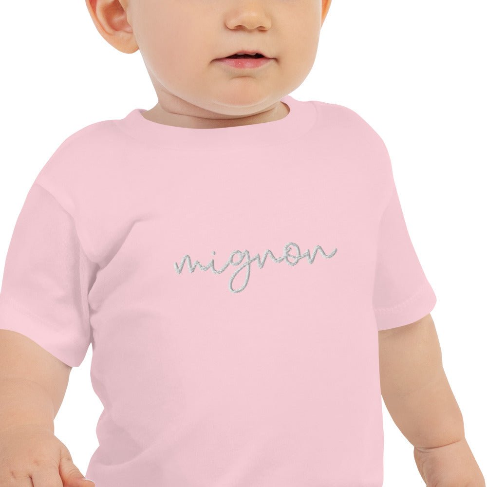 Mignon embroidered Baby Jersey Short Sleeve Tee