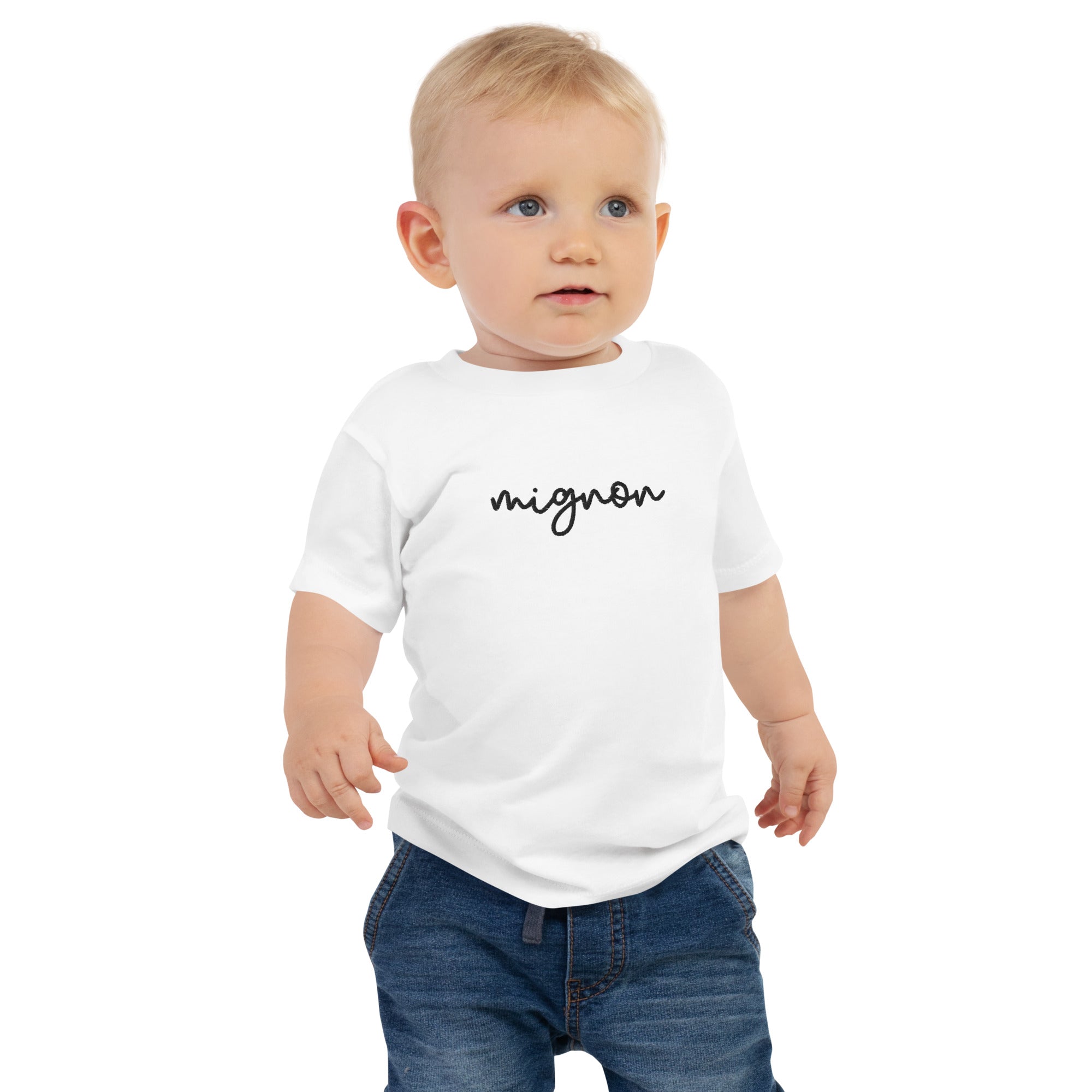 Mignon embroidered Baby Jersey Short Sleeve Tee