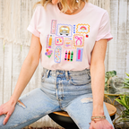Back to School Doodles Be Kind adult tee, gift for teachers and educators by Benny and Ray Apparel