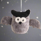 Halloween Hanging Decoration - Halloween Owl - Grey by The German Christmas Shop USA