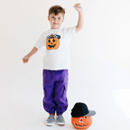 Backwards Hat Pumpkin toddler and youth tee shirt, Halloween collection by Benny and Ray Apparel