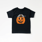 Backwards Hat Pumpkin toddler and youth tee shirt, Halloween collection by Benny and Ray Apparel