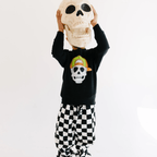 Backwards Hat Skull toddler and youth Sweatshirt by Benny and Ray Apparel