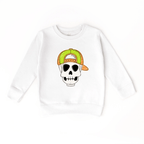 Backwards Hat Skull toddler and youth Sweatshirt by Benny and Ray Apparel