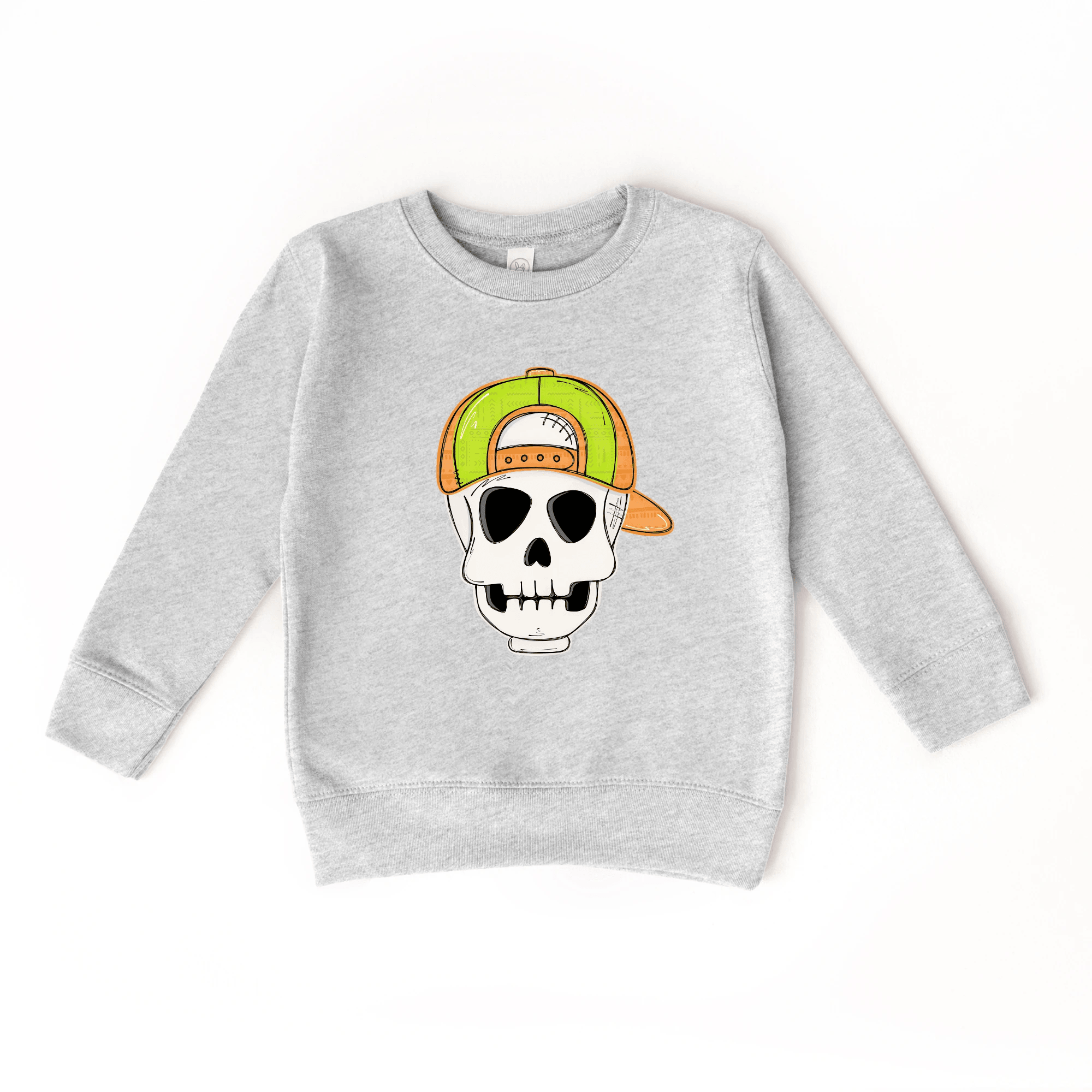Backwards Hat Skull toddler and youth Sweatshirt by Benny and Ray Apparel