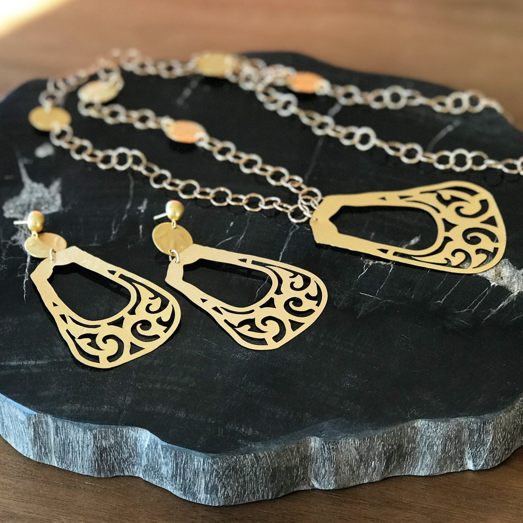 Bactrian Ornament Statement Earrings JEWELRY La Vie Bien Bactrian Ornament Statement Earrings