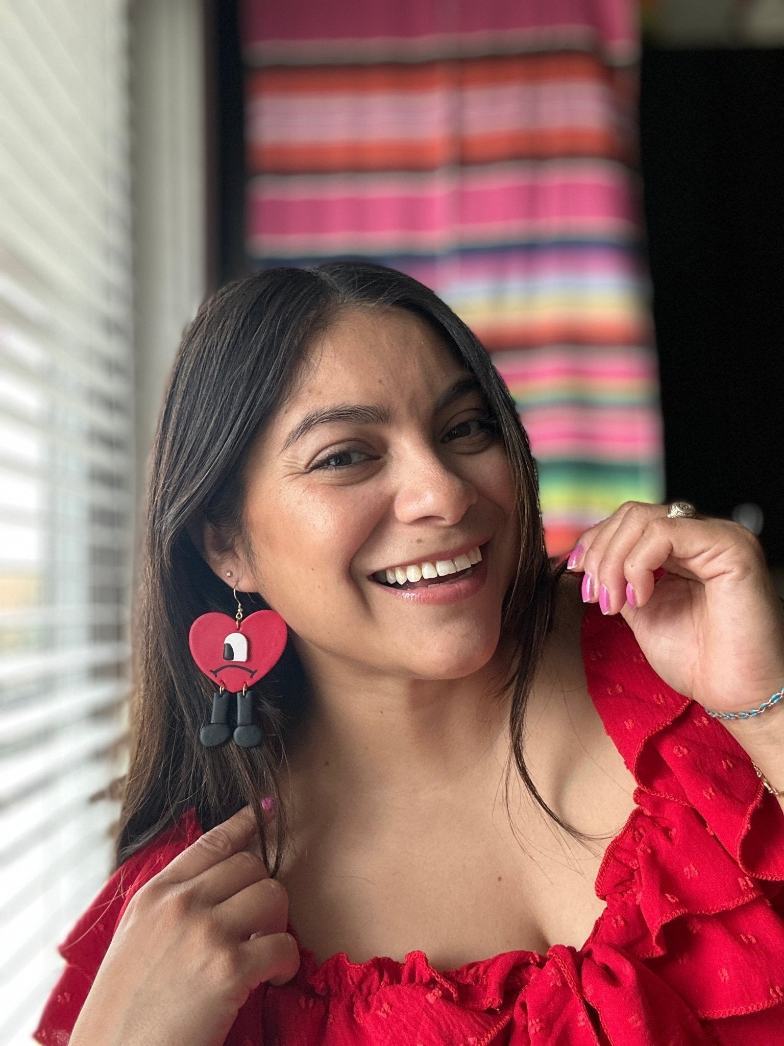 Bad Bunny Heart Earrings La Vie Bien Bad Bunny Heart