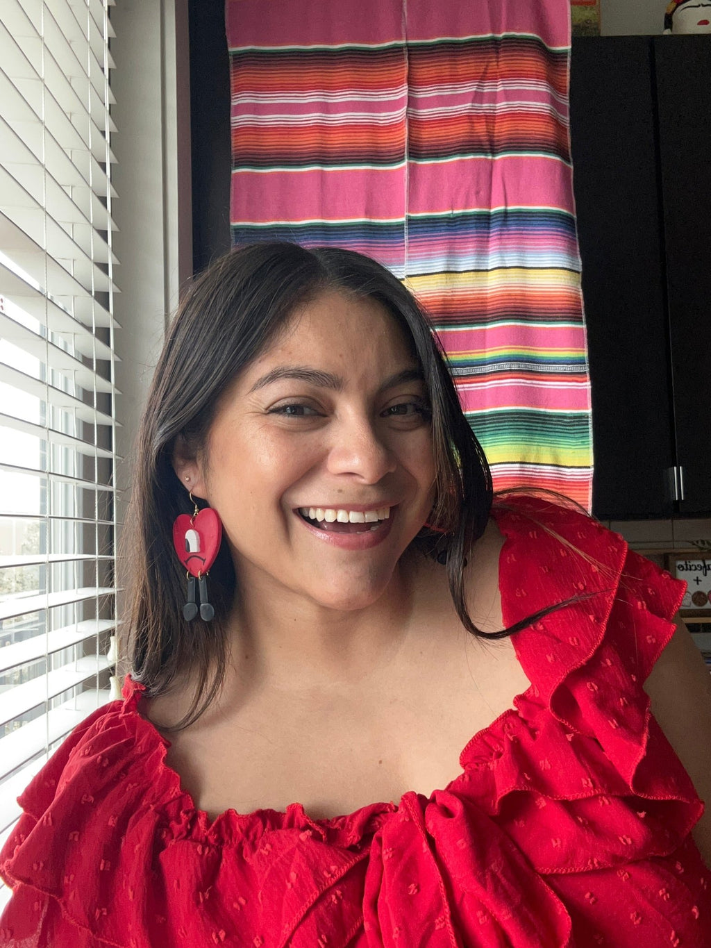 Bad Bunny Heart Earrings La Vie Bien Bad Bunny Heart