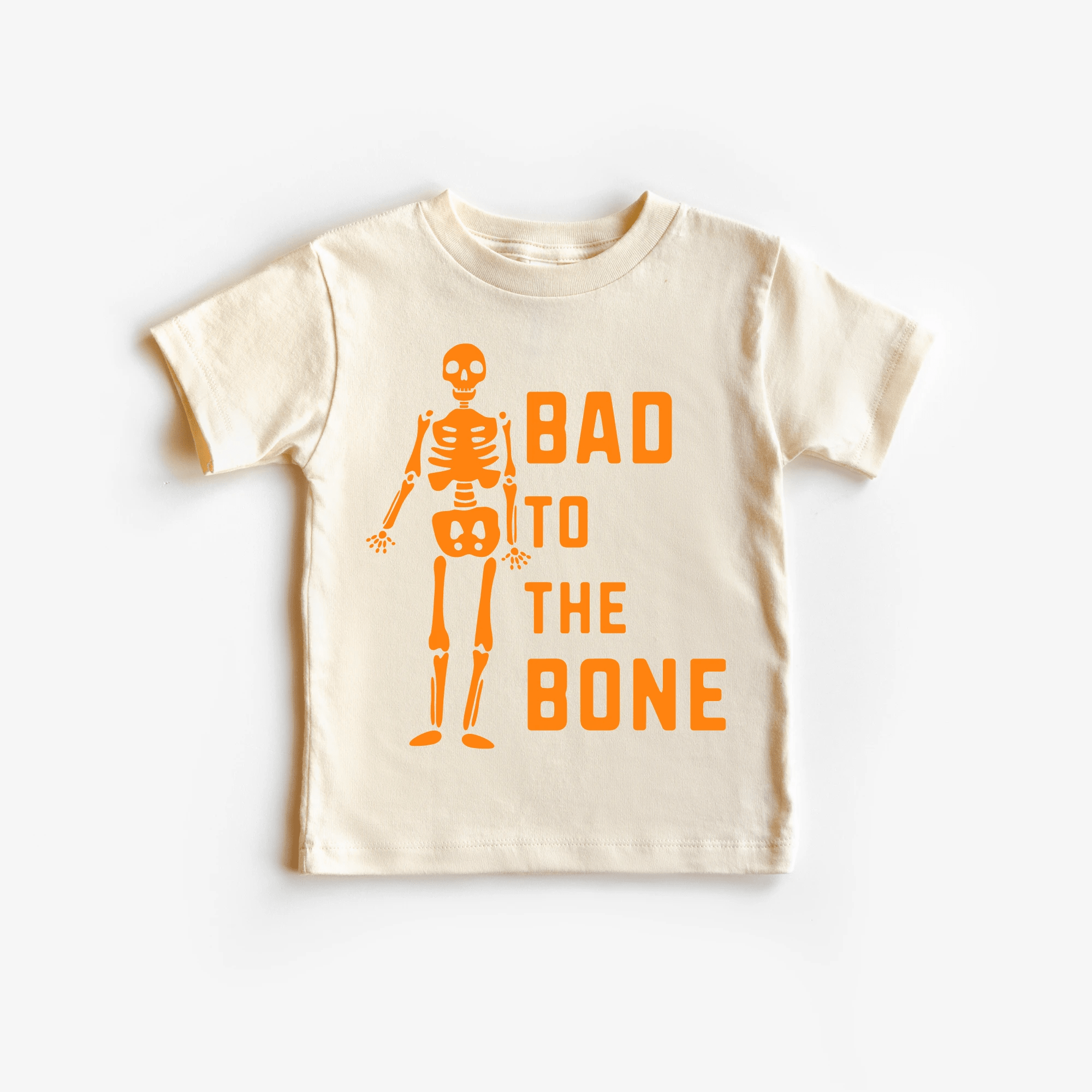 Bad to the Bone toddler and youth tee, Halloween collection by Benny and Ray Apparel