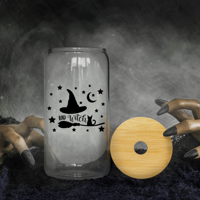 Bad Witch Iced Coffee Cup Drinkware La Vie Bien Bad Witch Iced Coffee Cup