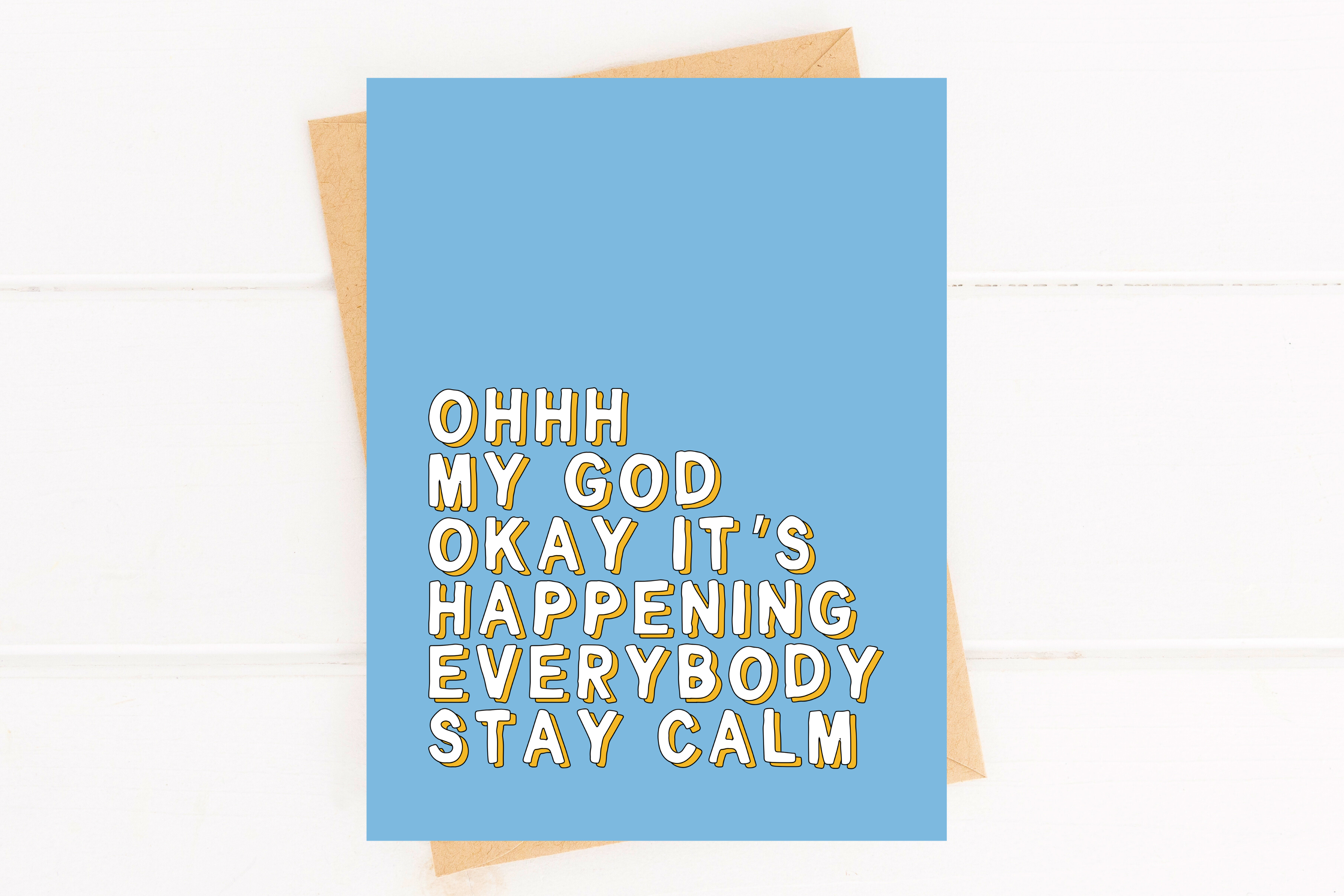 It's Happening Funny Pregnancy New Job Promotion Grad Card