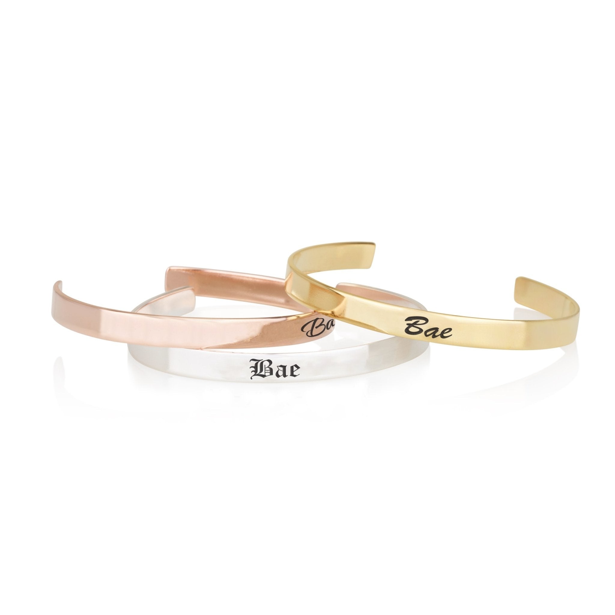 Bae Engraved Cuff Bracelet La Vie Bien Bae Engraved Cuff Bracelet