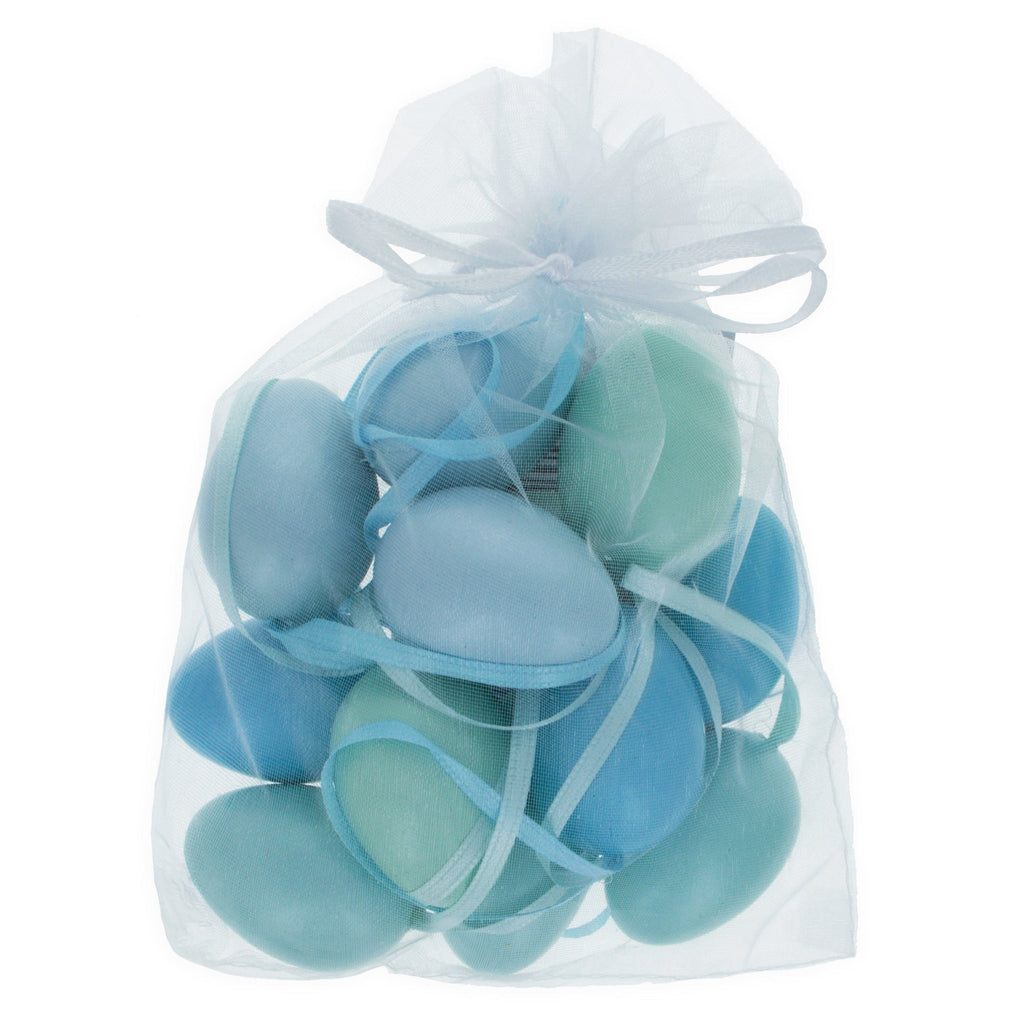 Bag of 12 Miniature Pastel Blue Plastic Easter Egg Ornaments 1.5 Inches Easter Eggs > Ornaments La Vie Bien Bag of 12 Miniature Pastel Blue Plastic Easter Egg Ornaments 1.5 Inches