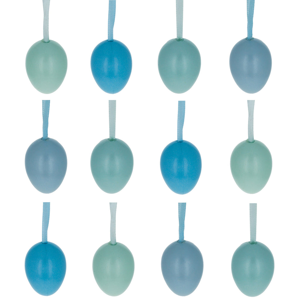 Bag of 12 Miniature Pastel Blue Plastic Easter Egg Ornaments 1.5 Inches Easter Eggs > Ornaments La Vie Bien Bag of 12 Miniature Pastel Blue Plastic Easter Egg Ornaments 1.5 Inches