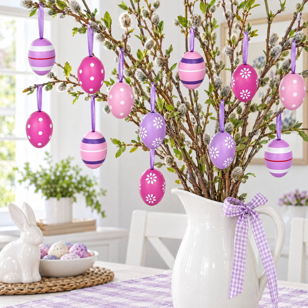 Bag of 12 Miniature Pastel Purple Plastic Easter Egg Ornaments 1.5 Inches Easter Eggs > Ornaments La Vie Bien Bag of 12 Miniature Pastel Purple Plastic Easter Egg Ornaments 1.5 Inches