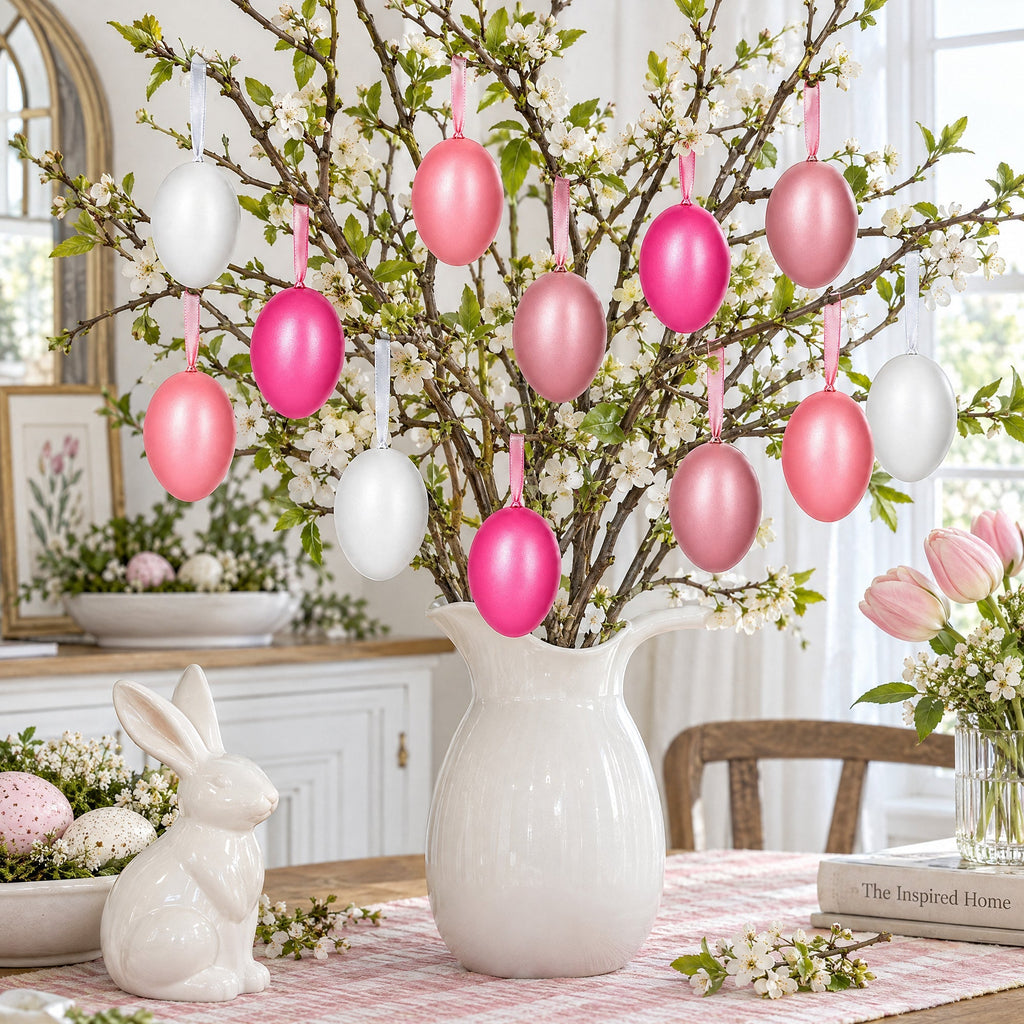 Bag of 12 Pastel Rose Plastic Easter Egg Ornaments 2.35 Inches Easter Eggs > Ornaments La Vie Bien Bag of 12 Pastel Rose Plastic Easter Egg Ornaments 2.35 Inches
