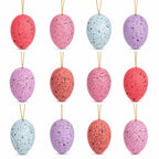 Bag of 12 Pink and White Speckled Plastic Easter Egg Ornaments 2.35 Inches Easter Eggs > Ornaments La Vie Bien Bag of 12 Pink and White Speckled Plastic Easter Egg Ornaments 2.35 Inches