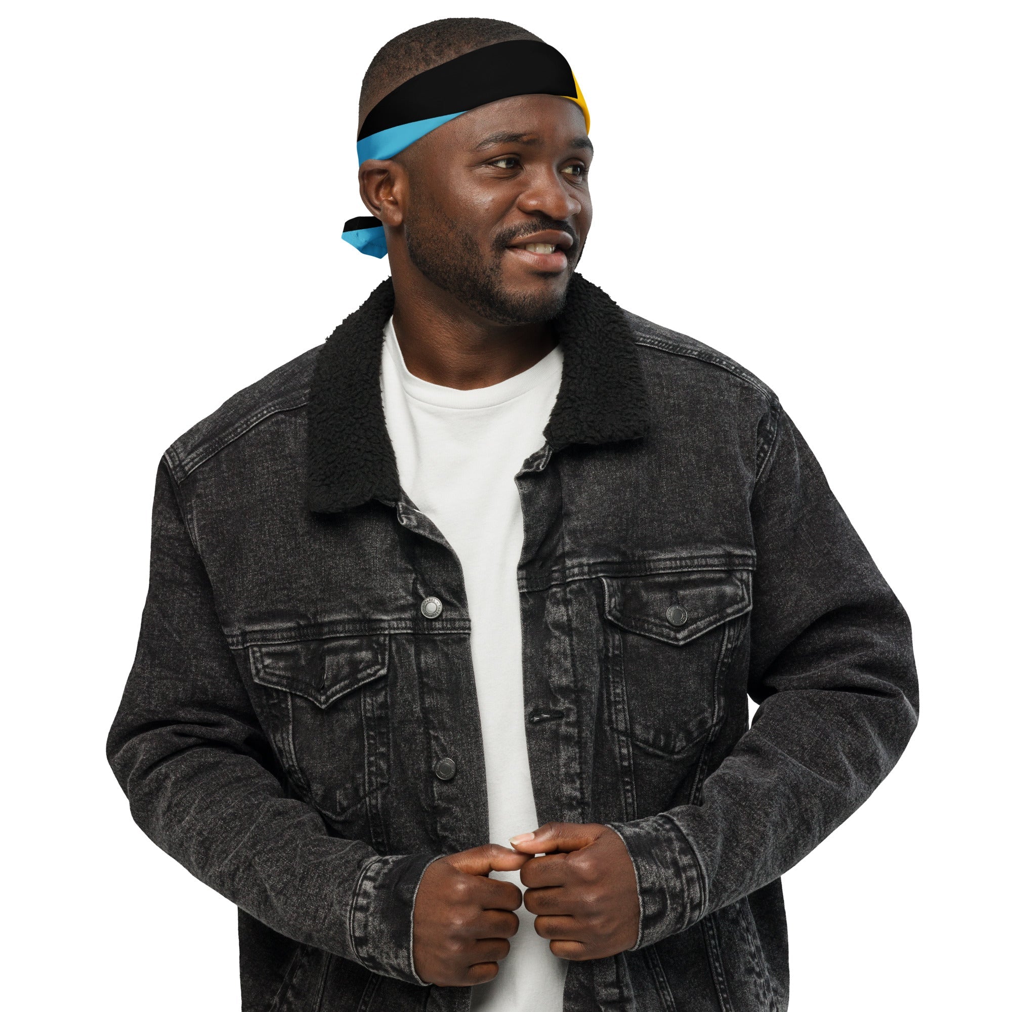 Bahamas Flag Bandana All-Over Print Bandana La Vie Bien Bahamas Flag Bandana