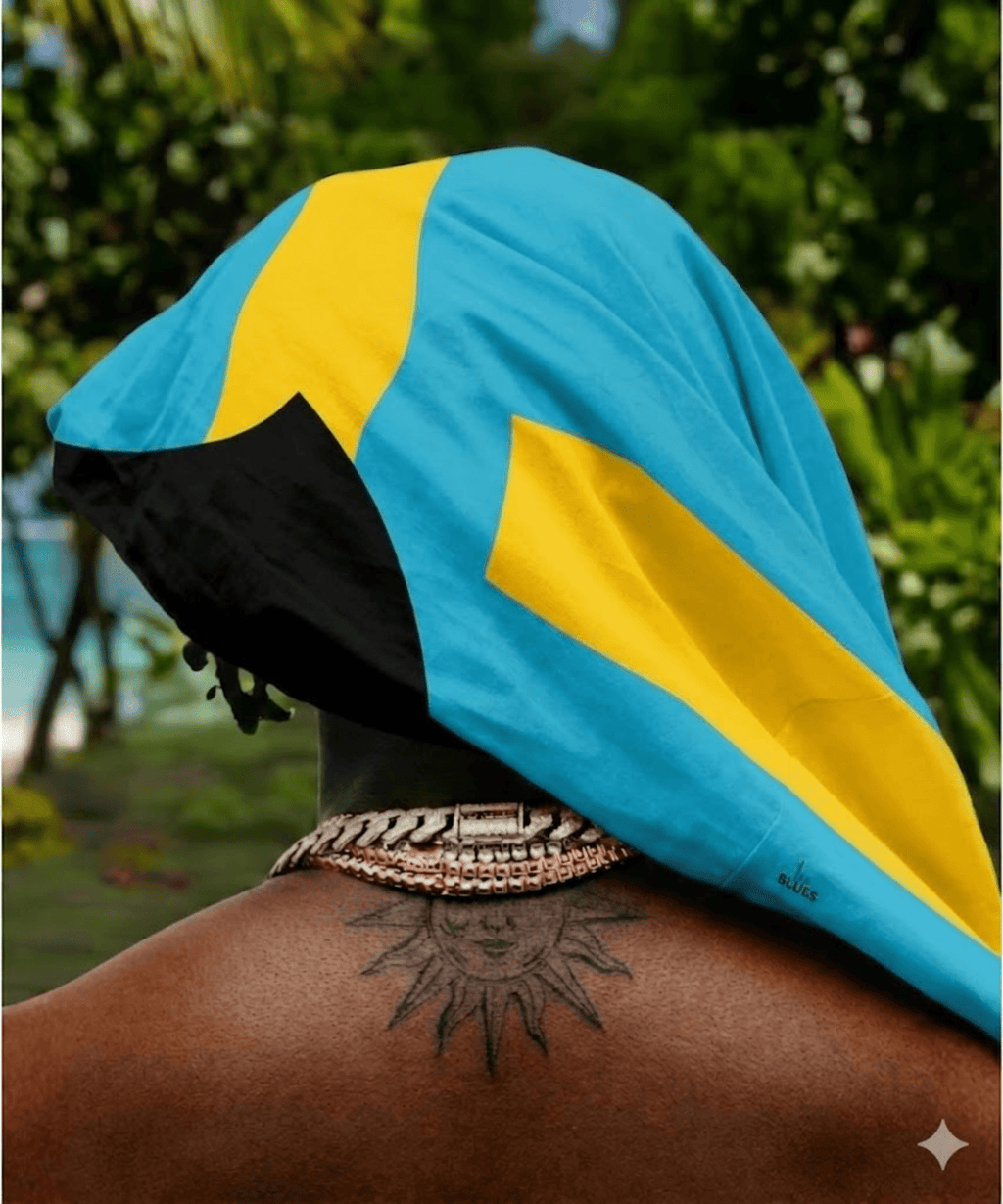 Bahamas Flag Bandana All-Over Print Bandana La Vie Bien Bahamas Flag Bandana