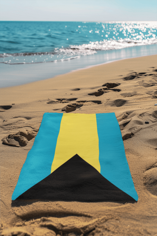 Bahamas Flag Beach Towel Beach Towel (Generic Brand) La Vie Bien Bahamas Flag Beach Towel
