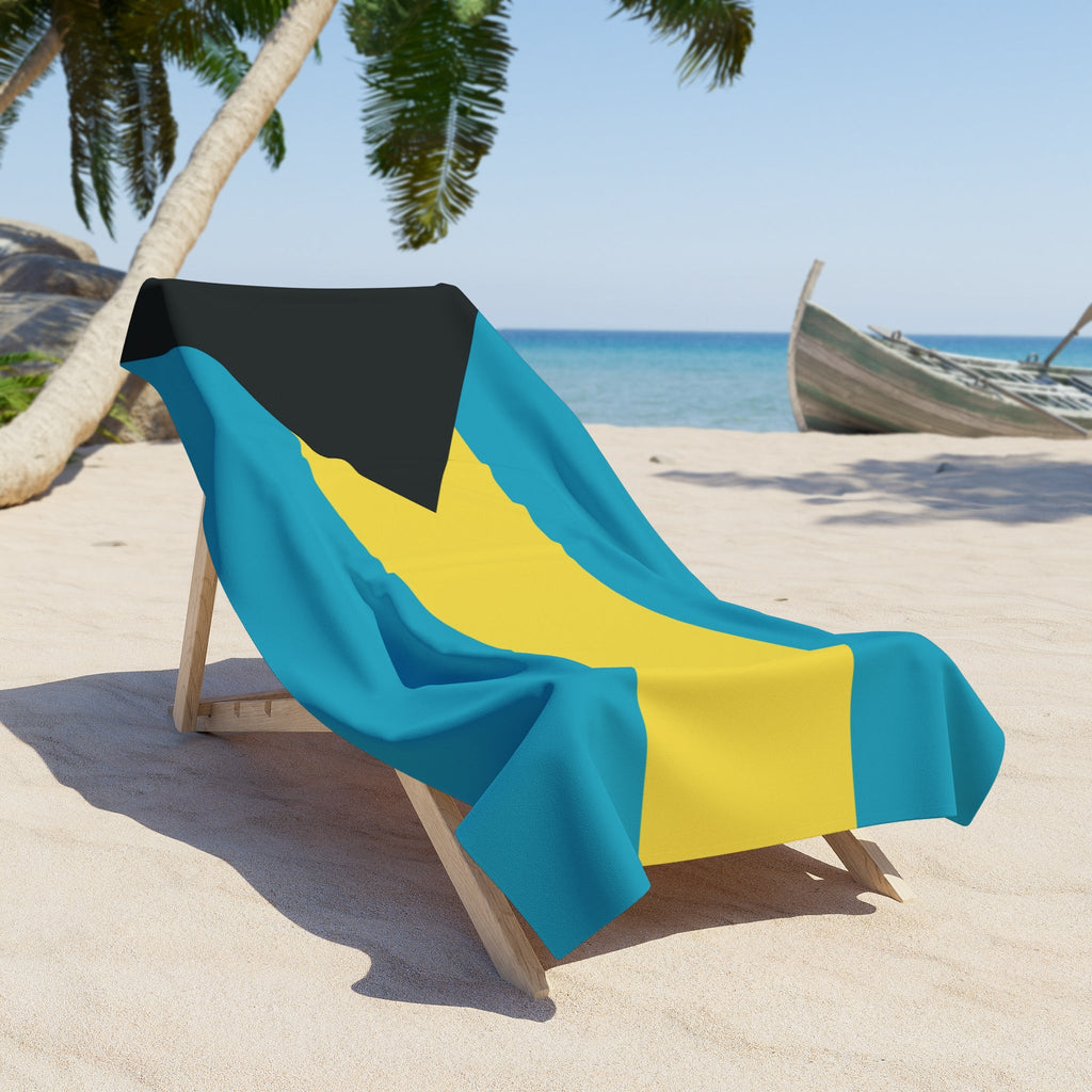 Bahamas Flag Beach Towel Beach Towel (Generic Brand) La Vie Bien Bahamas Flag Beach Towel