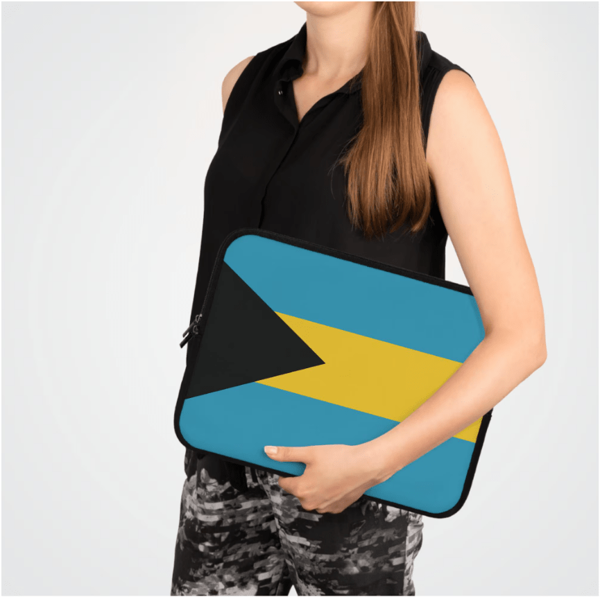 Bahamas Flag Laptop Sleeve Case Laptop Sleeve La Vie Bien Bahamas Flag Laptop Sleeve Case