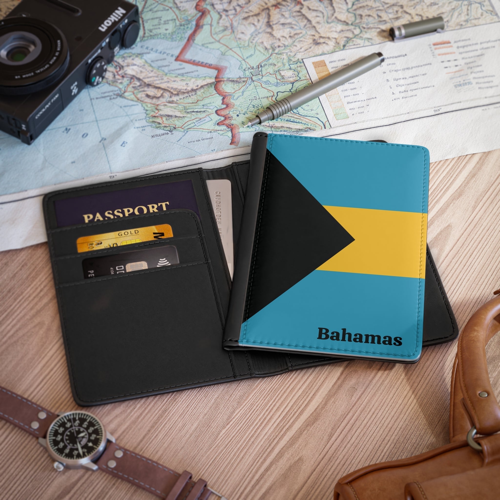 Bahamas Flag Passport Cover | Irie Blues Boutique Passport Cover La Vie Bien Bahamas Flag Passport Cover | Irie Blues Boutique