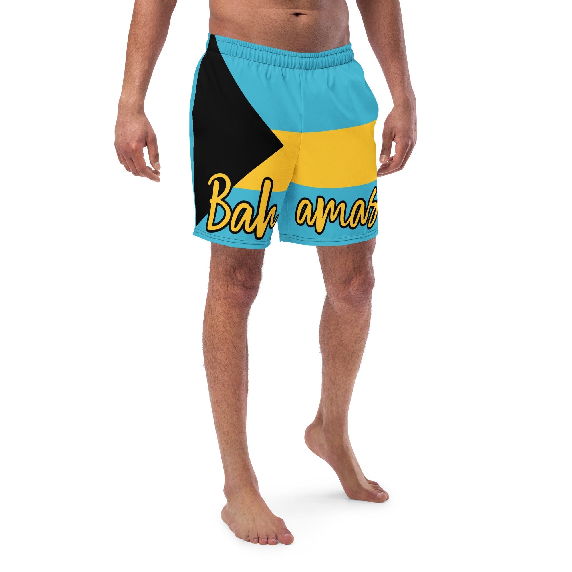 Bahamas Flag Recycled Swim Trunks All - Over Print Recycled Swim Trunks La Vie Bien Bahamas Flag Recycled Swim Trunks