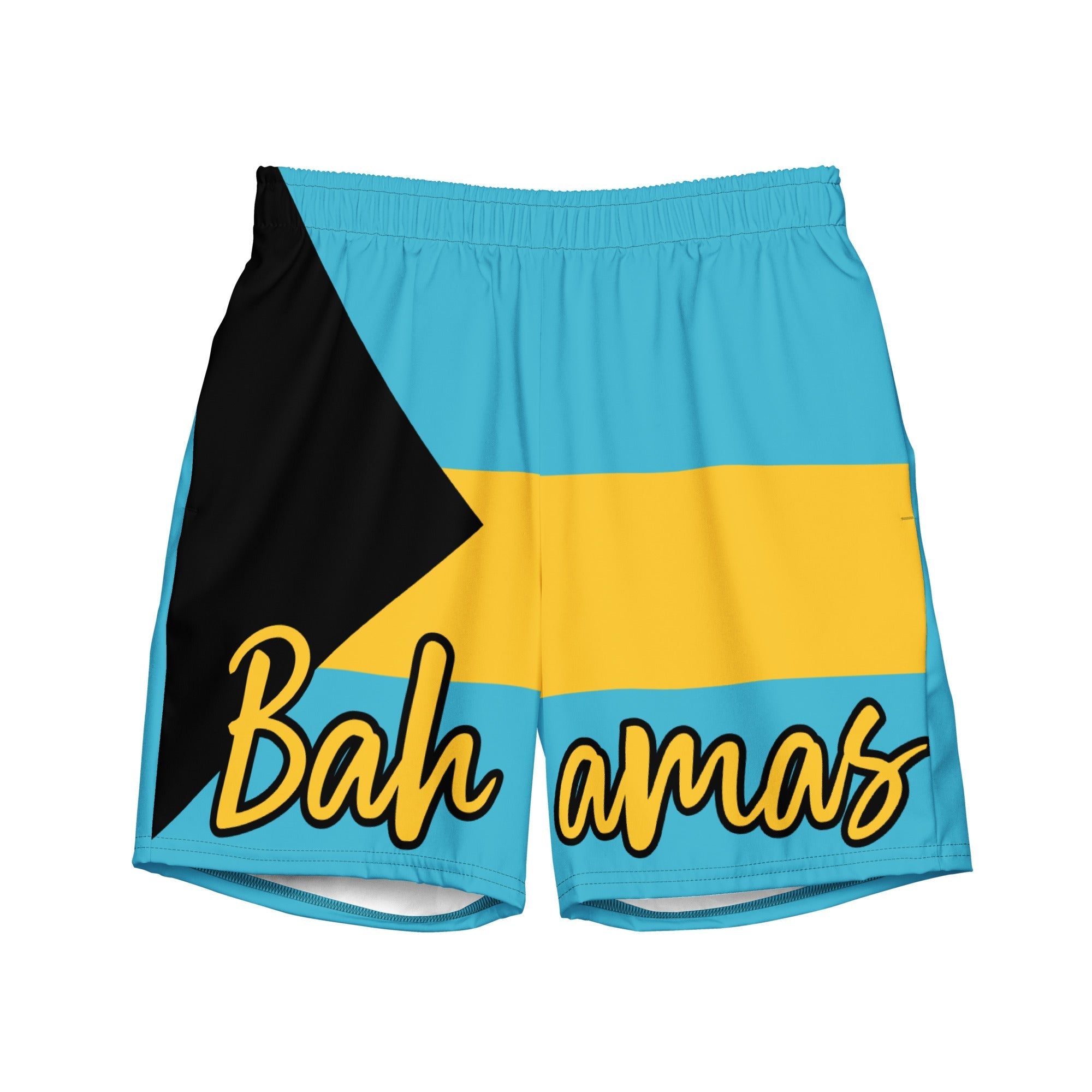 Bahamas Flag Recycled Swim Trunks All - Over Print Recycled Swim Trunks La Vie Bien Bahamas Flag Recycled Swim Trunks