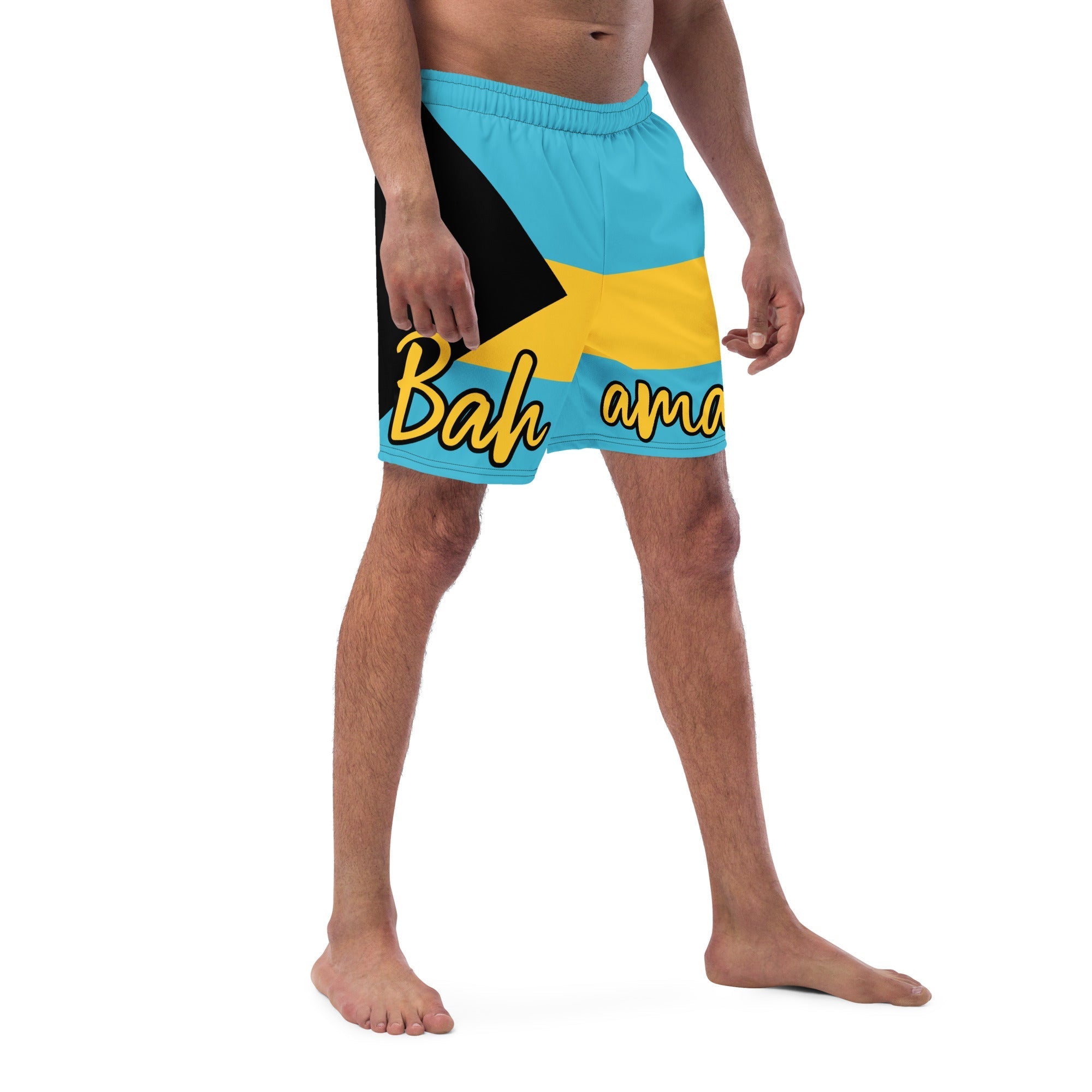 Bahamas Flag Recycled Swim Trunks All - Over Print Recycled Swim Trunks La Vie Bien Bahamas Flag Recycled Swim Trunks