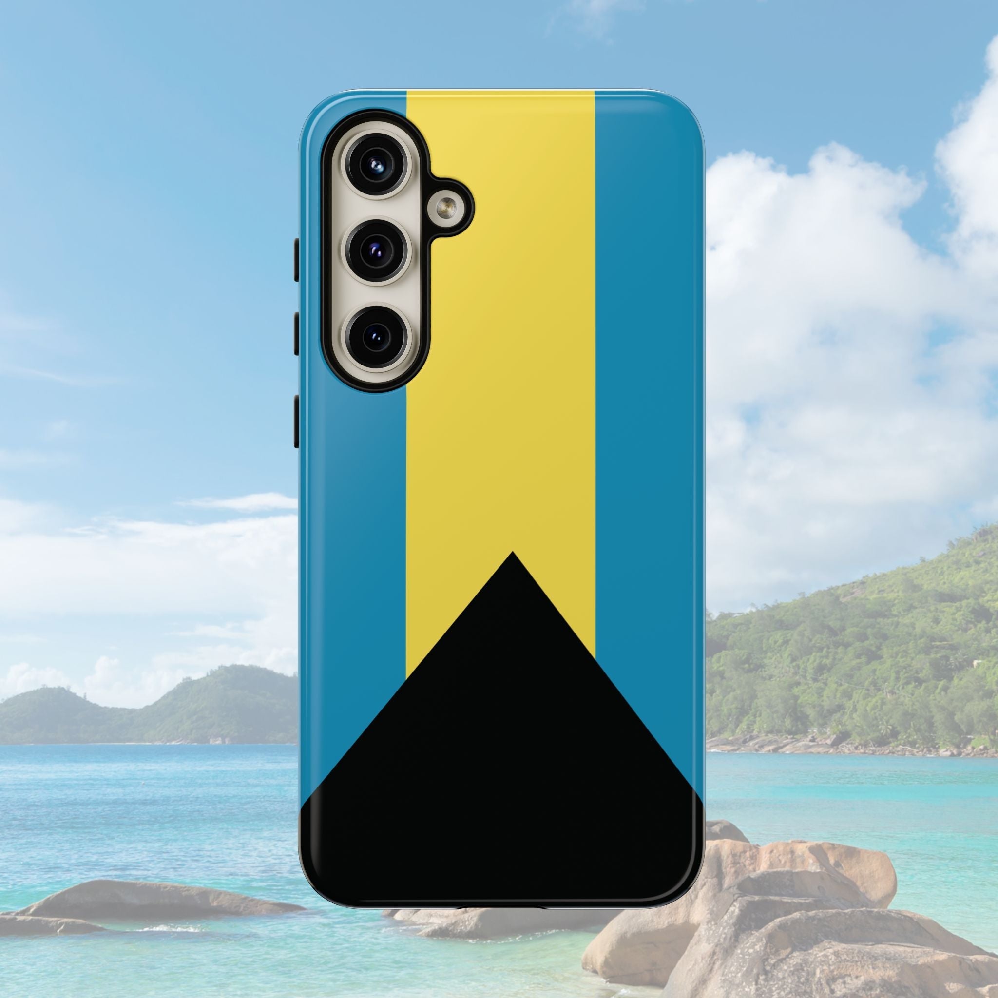Bahamas Flag Tough Phone Case Tough Case La Vie Bien Bahamas Flag Tough Phone Case