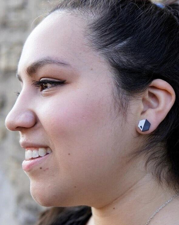 Balanced Geometry Stud Earrings