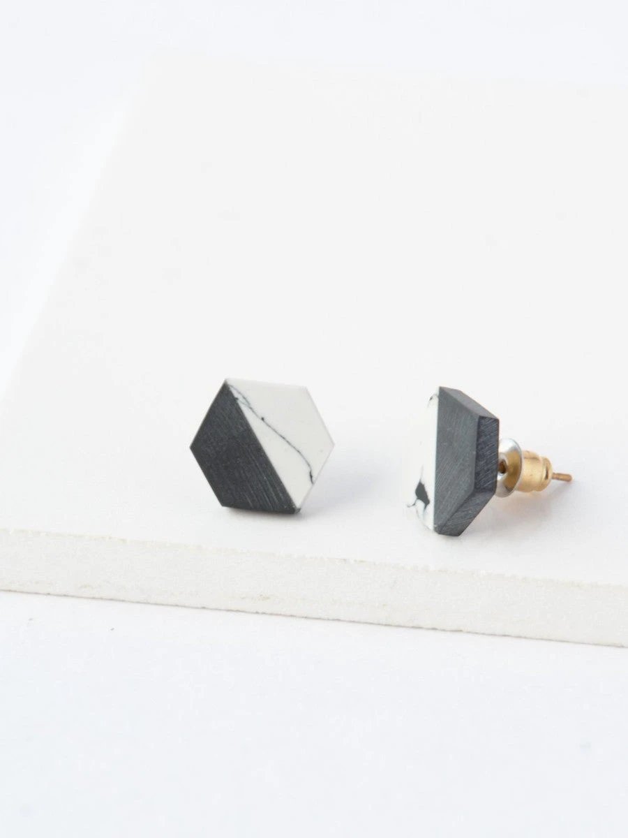 Balanced Geometry Stud Earrings