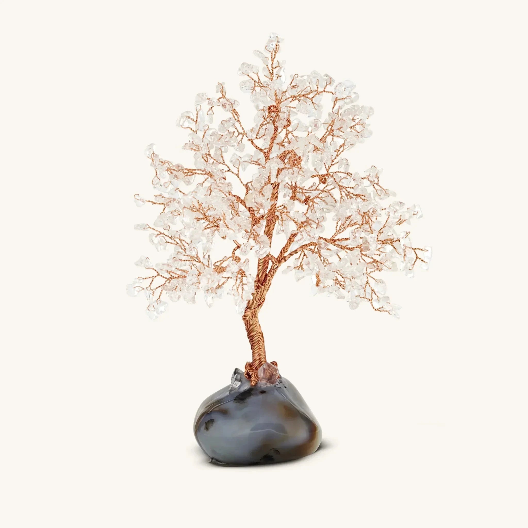 Balancing Energy Medium White Crystal Tree of Life by Karma and Luck