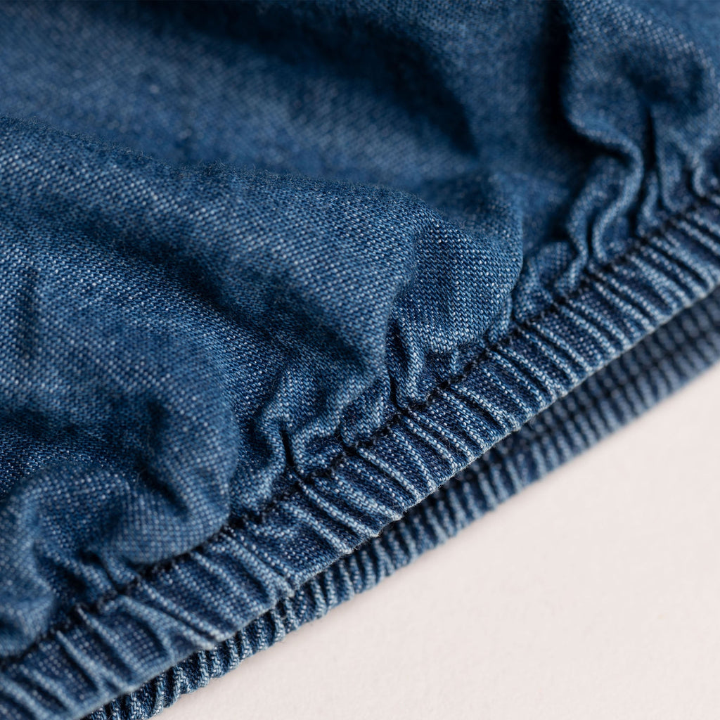 Balloon Sleeve Denim Baby Doll Dress Dresses & Skirts La Vie Bien Balloon Sleeve Denim Baby Doll Dress