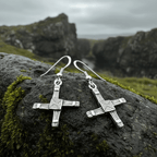 Ballyfarnan Irish Saint Bridget's Cross Earrings in Sterling Silver Dangle Earrings La Vie Bien Ballyfarnan Irish Saint Bridget's Cross Earrings in Sterling Silver