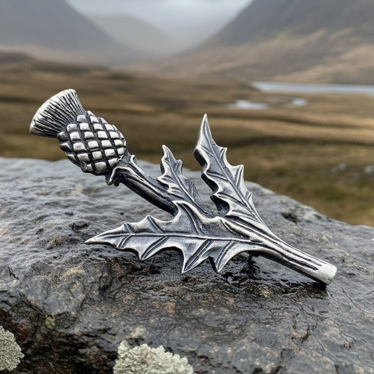 Balmoral Scottish Thistle Kilt Pin - Handmade in Scotland Kilt Pin La Vie Bien Balmoral Scottish Thistle Kilt Pin - Handmade in Scotland