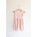 Bamboo Adventure Daisy Twirl Dress in Pink with Floral Print by Polished Prints