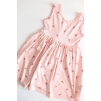 Bamboo Adventure Daisy Twirl Dress in Pink with Floral Print by Polished Prints