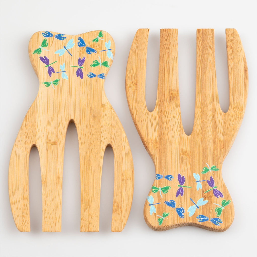Bamboo Bear Claw Salad Serving Set Serveware La Vie Bien Bamboo Bear Claw Salad Serving Set