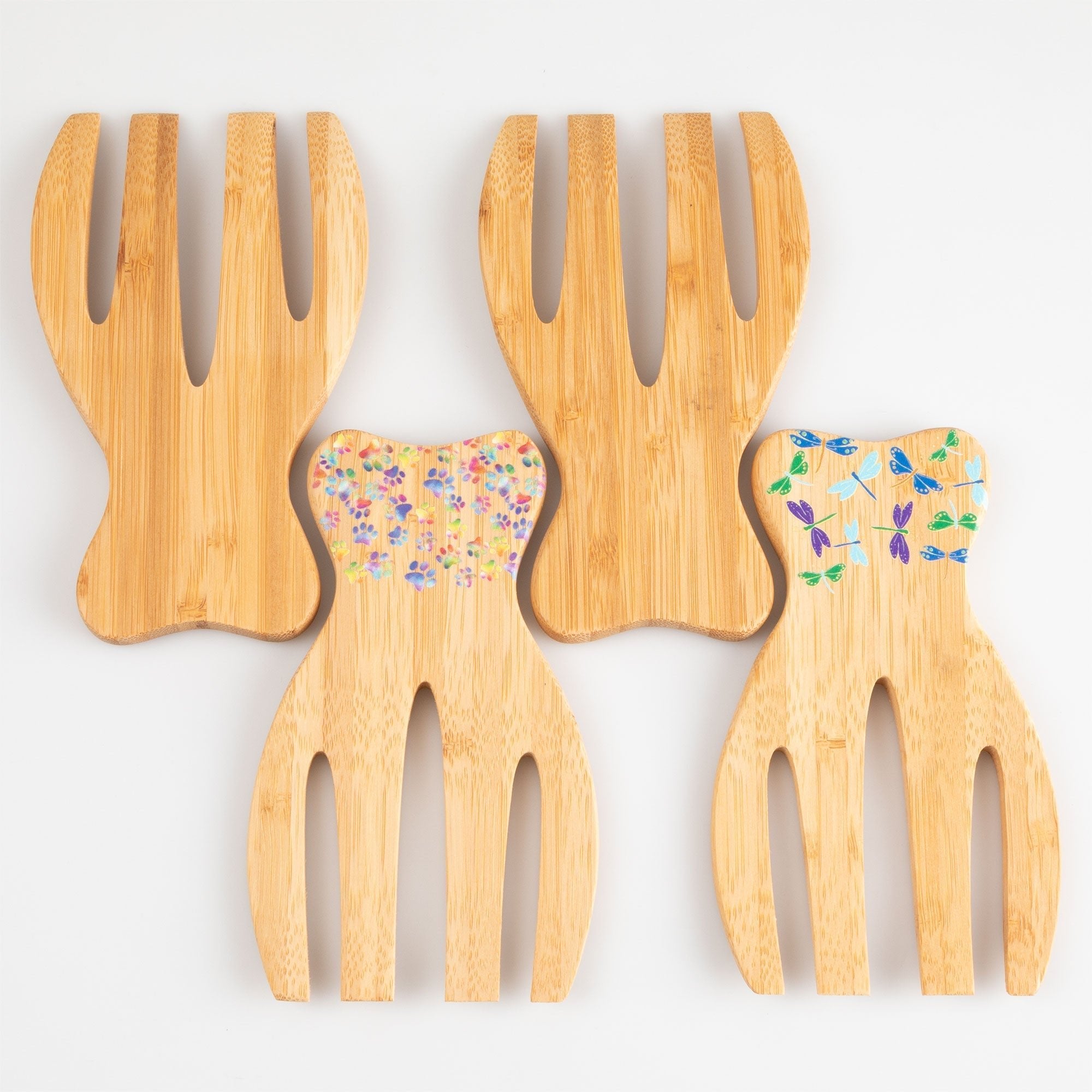 Bamboo Bear Claw Salad Serving Set Serveware La Vie Bien Bamboo Bear Claw Salad Serving Set